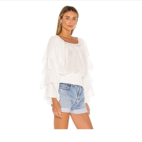 NWT JEN’S PIRATE BOOTY La Pluma Top in White, Sz S - Picture 3 of 7